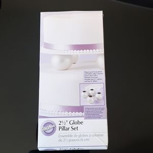 3/$25 Wilton 2.5 inch Globe pillar set